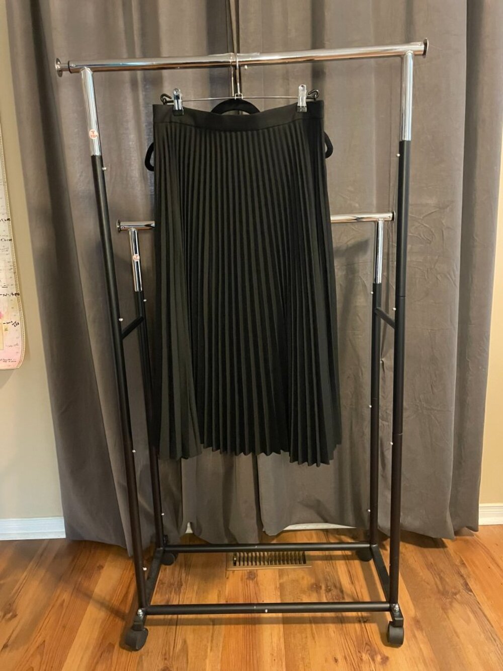Accordion Skirt, Black, US 14